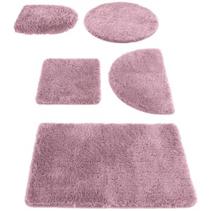 Badematte HEINE HOME Badematten Gr. rechteckig (50 cm x 45 cm), 1 St., lila (mauve) Einfarbige Badematten