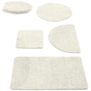 Badematte HEINE HOME Badematten Gr. WC-Vorleger rechteckig mit Ausschnitt (45 cm x 50 cm) WC-Deckelbezug (47 cm x 50 cm), 1 St., weiß Einfarbige Badematten