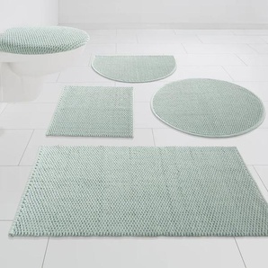 Badematte HOME AFFAIRE Dalia Badematten Gr. halbrund (50 cm x 80 cm), 1 St., Baumwolle, grün Einfarbige Badematten Baumwolle, Badteppich, auch als 2-teiliges Set erhältlich