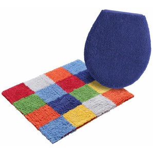 Badematte HOME AFFAIRE Kira Badematten Gr. 2-tlg. Hänge-WC Set, 2 St., Baumwolle (Bio-Baumwolle), bunt Gemusterte Badematten bunt, Badteppich, auch als 2 teiliges Set erhältlich