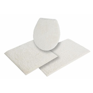 Badematte HOME AFFAIRE Maren Badematten Gr. 3-tlg. Hänge-WC Set, 3 St., Baumwolle (Bio-Baumwolle), beige (creme) Einfarbige Badematten Bio-Baumwolle, Badteppich, auch als 3 teiliges Set