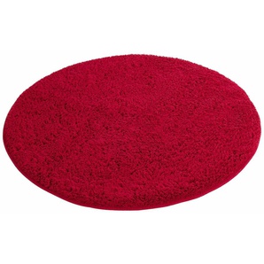 Badematte HOME AFFAIRE Maren Badematten Gr. rund (Ø 75 cm), 1 St., Baumwolle (Bio-Baumwolle), rot Einfarbige Badematten Bio-Baumwolle, Badteppich, auch als 3 teiliges Set