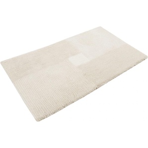 Badematte HOMIE LIVING San Piero Badematten Gr. rechteckig (60 cm x 100 cm), 1 St., Polyester, beige Gemusterte Badematten Badteppich, kuschelig weich, uni, waschbar, Badezimmerteppich