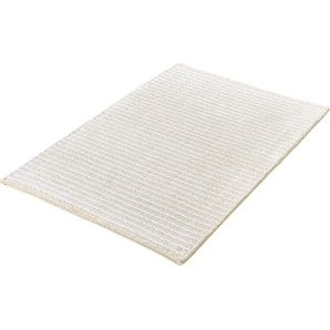 Badematte KLEINE WOLKE Amalia Badematten Gr. rechteckig (60 cm x 90 cm), 1 St., Baumwolle, beige (natur) Gemusterte Badematten Badteppich, gestreift, leichter Hoch-Tief Effekt, reine Baumwolle