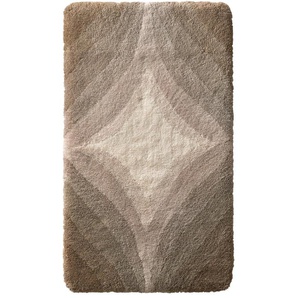 Badematte KLEINE WOLKE Badematten Gr. halbrund (50 cm x 80 cm), 1 St., beige Gemusterte Badematten Badgarnituren