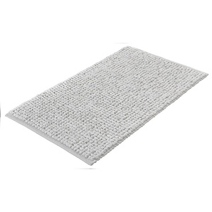 Badematte KLEINE WOLKE Brava Badematten Gr. rechteckig (60 cm x 100 cm), 1 St., Baumwolle, weiß (polarweiß) Einfarbige Badematten Badteppich, Uni Farben, dicke Schlaufen, handgewebt
