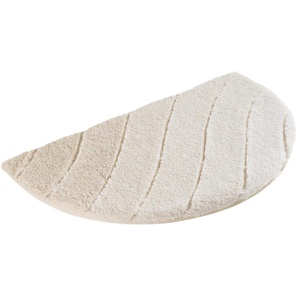 Badematte KLEINE WOLKE Donna Badematten Gr. halbrund (50 cm x 80 cm), 1 St., Polyester, beige (sand, beige) Badematten Wellen Design, Pastell, 3-tlg. Set, rechteckig & rund erhältlich