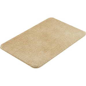 Badematte KLEINE WOLKE Meadow Badematten Gr. rechteckig (80 cm x 140 cm), 1 St., Polyester, beige (bahamabeige) Einfarbige Badematten Badteppich, Uni Farben