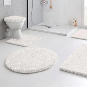 Badematte KLEINE WOLKE RELAX Badematten Gr. rund (Ø 100 cm), 1 St., Polyacryl, weiß (polarweiß) Einfarbige Badematten Badteppich, Uni Farben, rechteckig & rund erhältlich