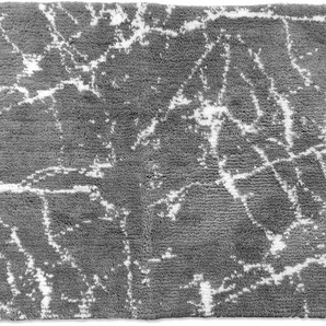 Badematte LEONIQUE Marble Badematten Gr. rechteckig (80 cm x 150 cm), 1 St., Polyester, grau (anthrazit) Gemusterte Badematten Badteppich, Marmor-Design, auch als 3-teiliges Set