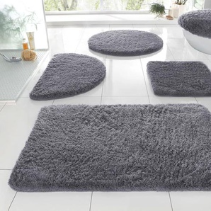 Badematte MY HOME Merida Badematten Gr. rechteckig (80 cm x 150 cm), 1 St., Kunstfaser, grau (dunkelgrau) Einfarbige Badematten Badteppich, Badematten, unifarben, auch als 2-tlg. Set erhältlich Bestseller