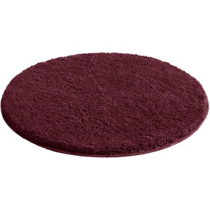 Badematte MY HOME Sanremo Badematten Gr. rund (Ø 120 cm), 1 St., Polyester, lila (brombeer) Einfarbige Badematten Badteppich, unifarben, rechteckig, rund & als 3-tlg. Set erhältlich