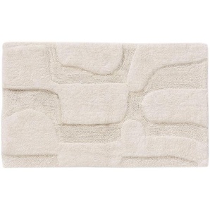 Badematte Nehir Weiß 60x100 cm - Badteppich für Badezimmer -  Nest