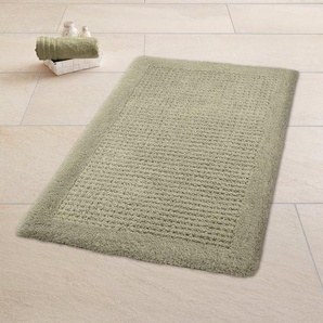 Badematte Net Kleine Wolke, Höhe 17 mm, rutschhemmend beschichtet, fußbodenheizungsgeeignet, Baumwolle, rechteckig, Badteppich, Uni Farben, rutschhhemmend