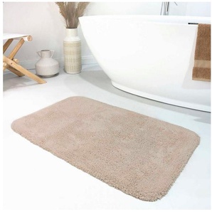 Badematte Ole WB-2721 Wecon home Basics, Höhe 20 mm, fußbodenheizungsgeeignet, Baumwolle, 100% Baumwollflor, waschbar, einfarbig, Badezimmerteppich