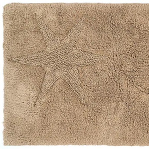 Badematte OTTO PRODUCTS Star Badematten Gr. rechteckig (50 cm x 90 cm), 1 St., Baumwolle, beige (sand) Einfarbige Badematten Stern-Motiv, als 3 teiliges Set erhältlich