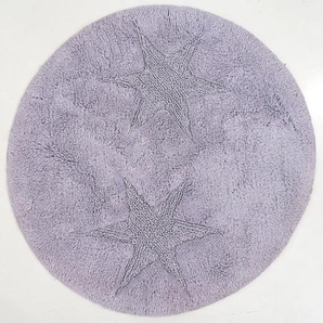 Badematte OTTO PRODUCTS Star Badematten Gr. rund (Ø 80 cm), 1 St., Baumwolle, lila (lavendel) Einfarbige Badematten Stern-Motiv, als 3 teiliges Set erhältlich
