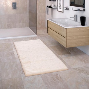 Badematte PACO HOME Comfy 340 Badematten Gr. rechteckig (70 cm x 120 cm), 1 St., Polyester, beige Einfarbige Badematten Badteppich, Soft-Touch-Oberfläche, besonders weich & flauschig