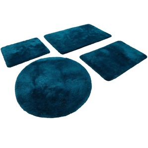 Badematte Porto Azzurro Homie Living, Höhe 30 mm, rutschhemmend beschichtet, fußbodenheizungsgeeignet, schnell trocknend, Polyester, rechteckig, Badteppich, uni, rechteckig & rund, waschbar, Badezimmerteppich