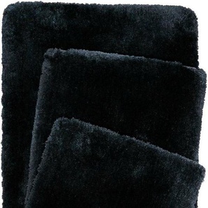 Homie Living Badematte Porto Azzurro, Höhe 30 mm, rutschhemmend beschichtet, fußbodenheizungsgeeignet, schnell trocknend, Polyester, rechteckig, Badteppich, uni, rechteckig & rund, waschbar, Badezimmerteppich