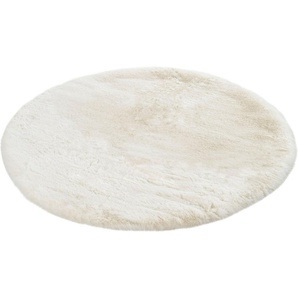 Badematte Rabbit Kayoom, Höhe 22 mm, rutschhemmend beschichtet, fußbodenheizungsgeeignet, Polyester, rund, weiche Kaninchenfell Haptik, Badezimmer, Kinderzimmer, Schlafzimmer