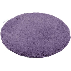 Badematte TOM TAILOR HOME Cozy Bath UNI Badematten Gr. rund (Ø 90 cm), 1 St., Polyester, lila (dunkellila) Einfarbige Badematten Badteppich, Uni Farben, rechteckig, rund und oval erhältlich