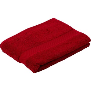 Badetuch GÖZZE New York Handtücher (Packung) Gr. B/L: 100 cm x 150 cm (1 St.), rot (bordeaux) Badetücher moderne Uni-Farben, strukturierte Borte, 100% Baumwolle, in 2 Größen