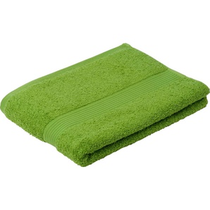 Badetuch GÖZZE New York Handtücher Gr. B/L: 70 cm x 140 cm (1 St.), grün (apfelgrün) Badetücher Handtücher moderne Uni-Farben, strukturierte Borte, 100% Baumwolle, in 2 Größen