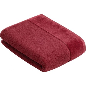 Badetuch VOSSEN Pure Handtücher (Packung) Gr. B/L: 67 cm x 140 cm (1 St.), rot (red rock) Badetücher Baumwolle & VEGAN, mit eleganter Veloursbordüre