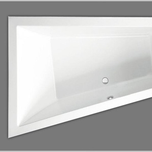 Badewanne Acryl Trapez Raumsparwanne rechts weiß 180x120cmx50cm, ABHPA526