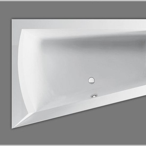 Badewanne Acryl Trapez Raumsparwanne weiß 170x100cmx50cm, ABHPA295