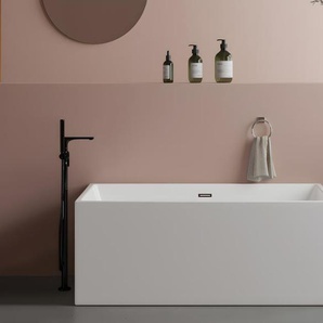 Badewanne halb freistehend - 202 L - 150 x 75 x 58 cm - Acryl - Weiß - PIKAIA