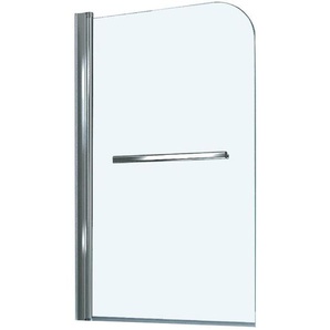 Badewannenaufsatz , Chrom , Metall, Glas , 80x140 cm , Badaccessoires, Duschzubehör, Wanneneinlagen