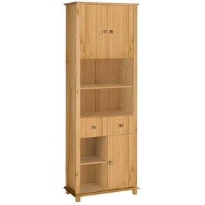 Badezimmer Hochschrank im Landhaus Stil Kiefer Massivholz