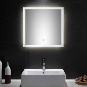 Badezimmer Lichtspiegel mit Glasrahmen modern