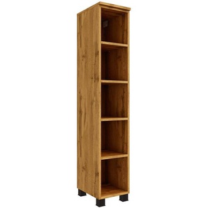 Badezimmer Regal schmal 25 cm MORISSON-03 in Wotan Eiche Nb., b/h/t: ca. 25/130/33 cm