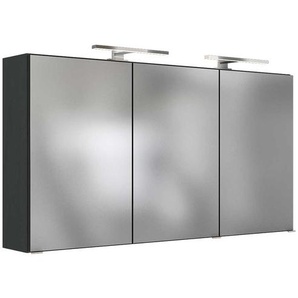 Badezimmer Spiegelschrank in Anthrazit 120 cm breit