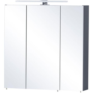Badezimmer Spiegelschrank inkl. Beleuchtung KELLA-80 in nachtblau, b/h/t: ca. 74,8/70/16 cm