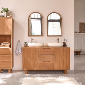 Badezimmermöbel aus massivem Teakholz 140 cm