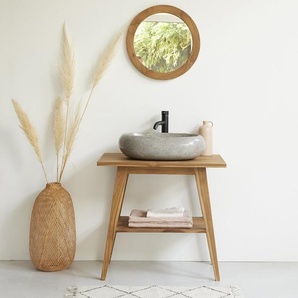 Badezimmermöbel aus massivem Teakholz 80 cm