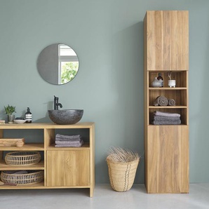 Badezimmersäule aus massivem Teakholz 200 cm
