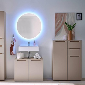 Badezimmerset 3-teilig 200 x 190 x 35cm Braun/Grau/Taupe
