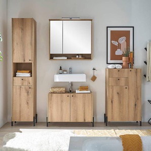 Badezimmerset 4-teilig 178 x 195 x 32cm Braun