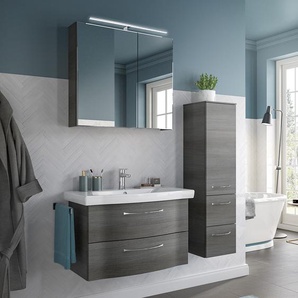 Badezimmerset 6005 II 3-teilig 123cm Grau/Graphit