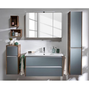 Badezimmerset 6040 III 4-teilig 170 x 200 x 46cm Braun/Grau