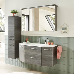 Badezimmerset IV 3-teilig 145 x 200 x 48cm Grau
