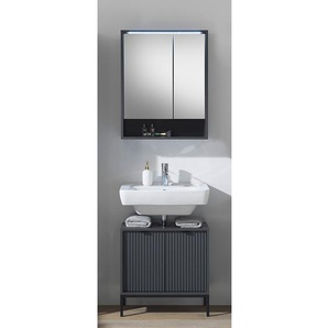 Badezimmerset III 2-teilig 60 x 33cm Grau/Matt Grau