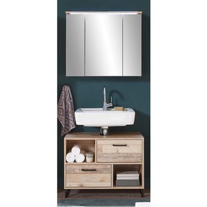 Badezimmerset IV 2-teilig 80 x 37cm Braun