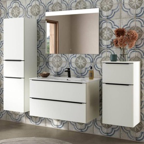 Badezimmerset MYBA VI 4-teilig 190cm Weiß/Weiß