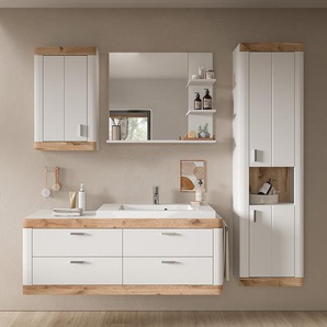 Badezimmerset 4-teilig 192 x 192 x 48cm Weiß